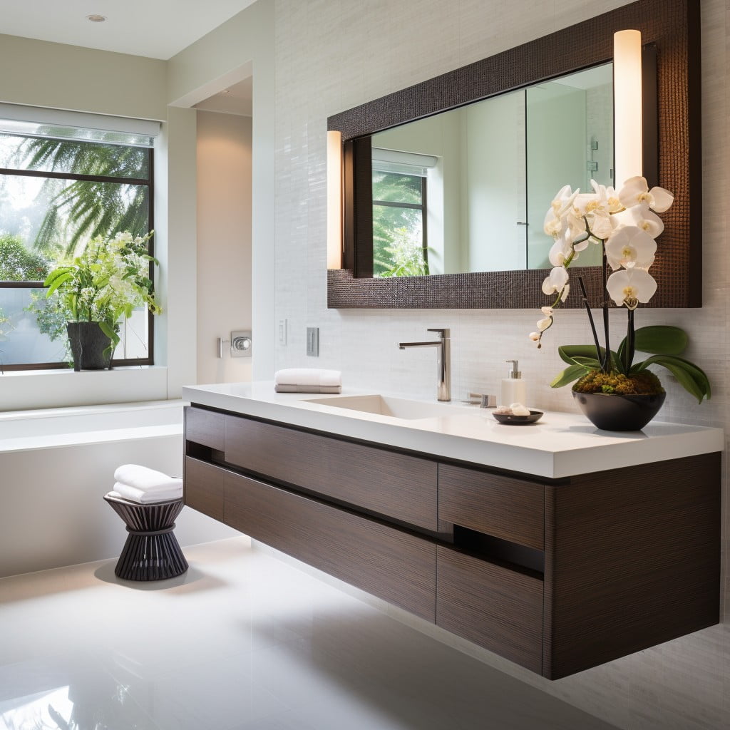 Floating Vanity Modern Guest Bathroom