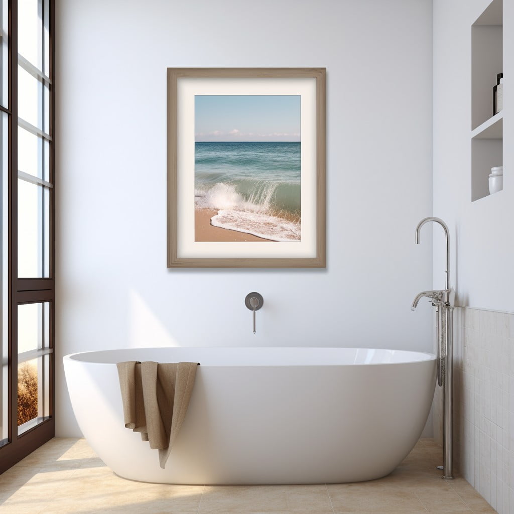 Framed Beach Landscapes Artwork for Bathroom