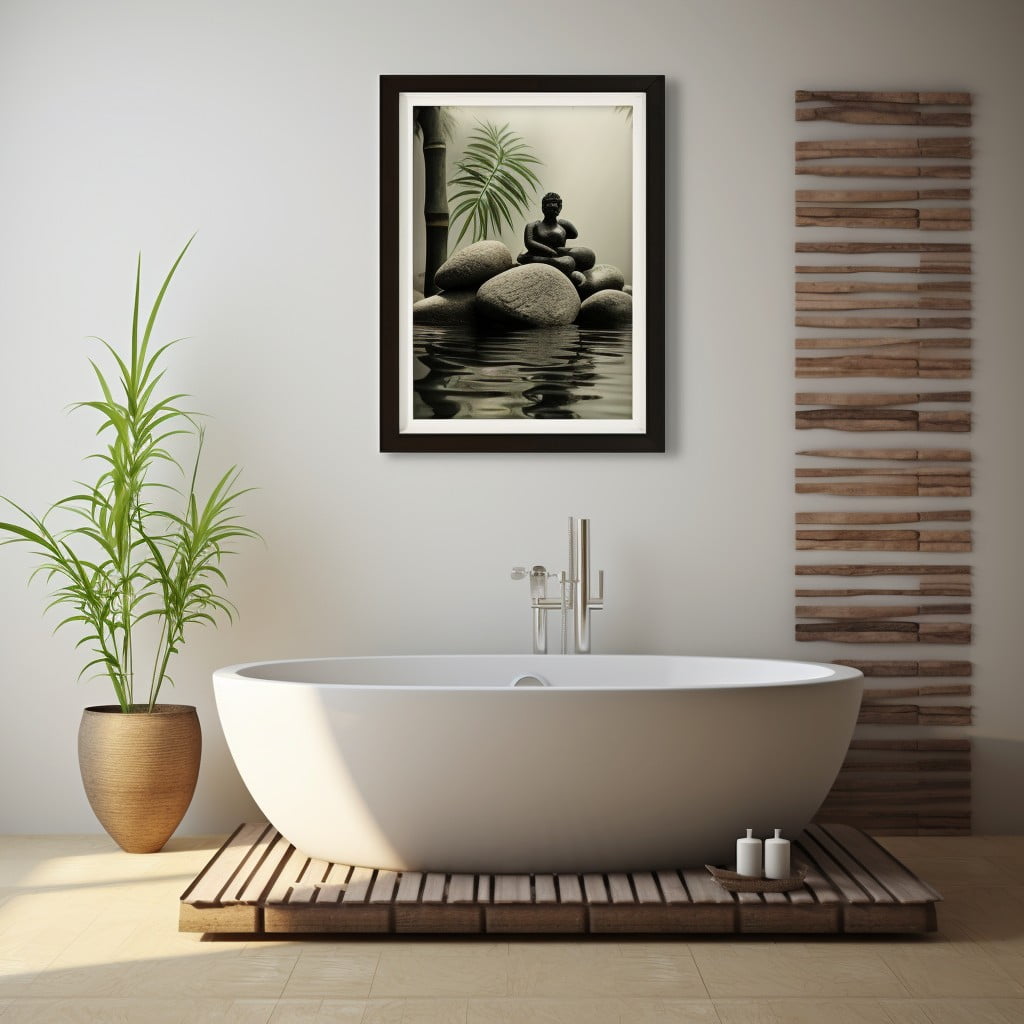 Framed Zen Artwork Zen Bathroom