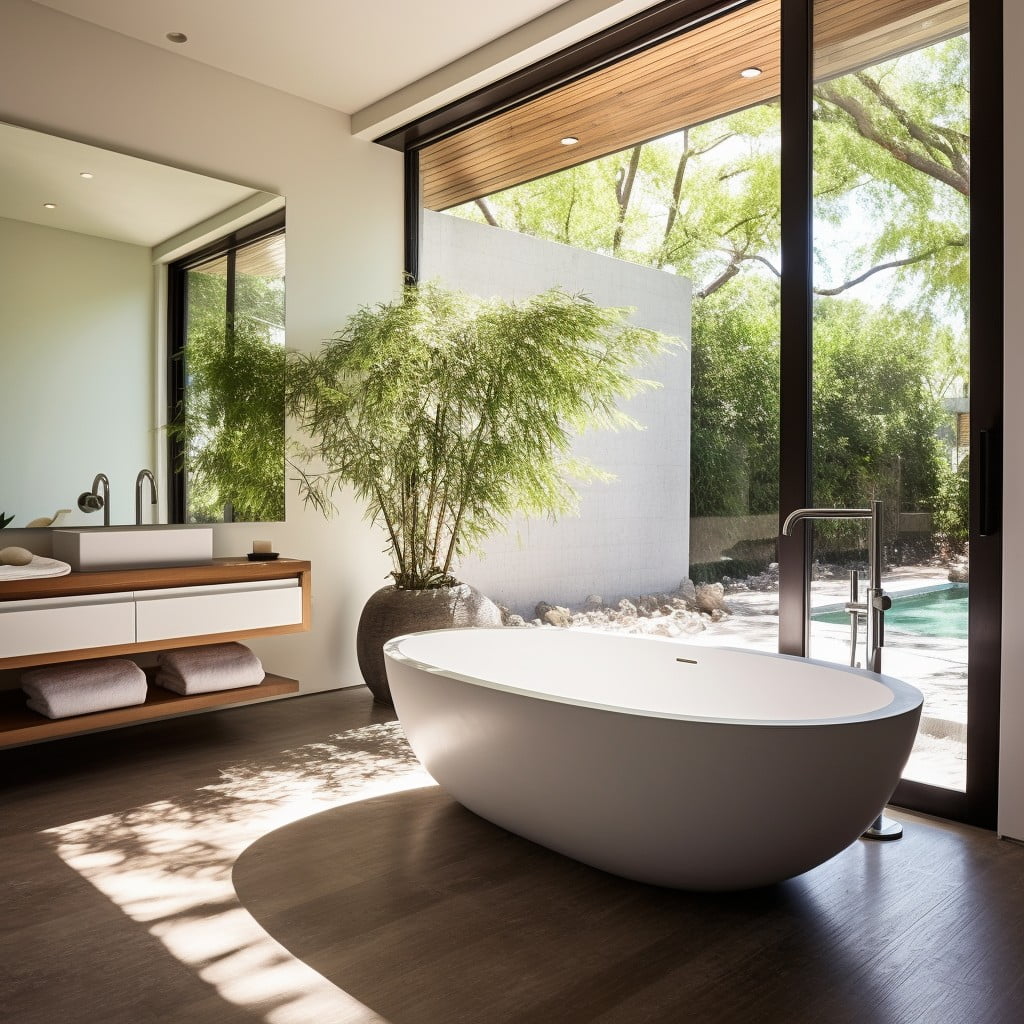 Freestanding Bathtub Modern Guest Bathroom