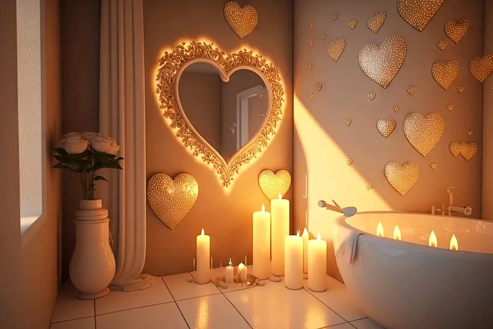 Heart-shaped bathroom Mirror