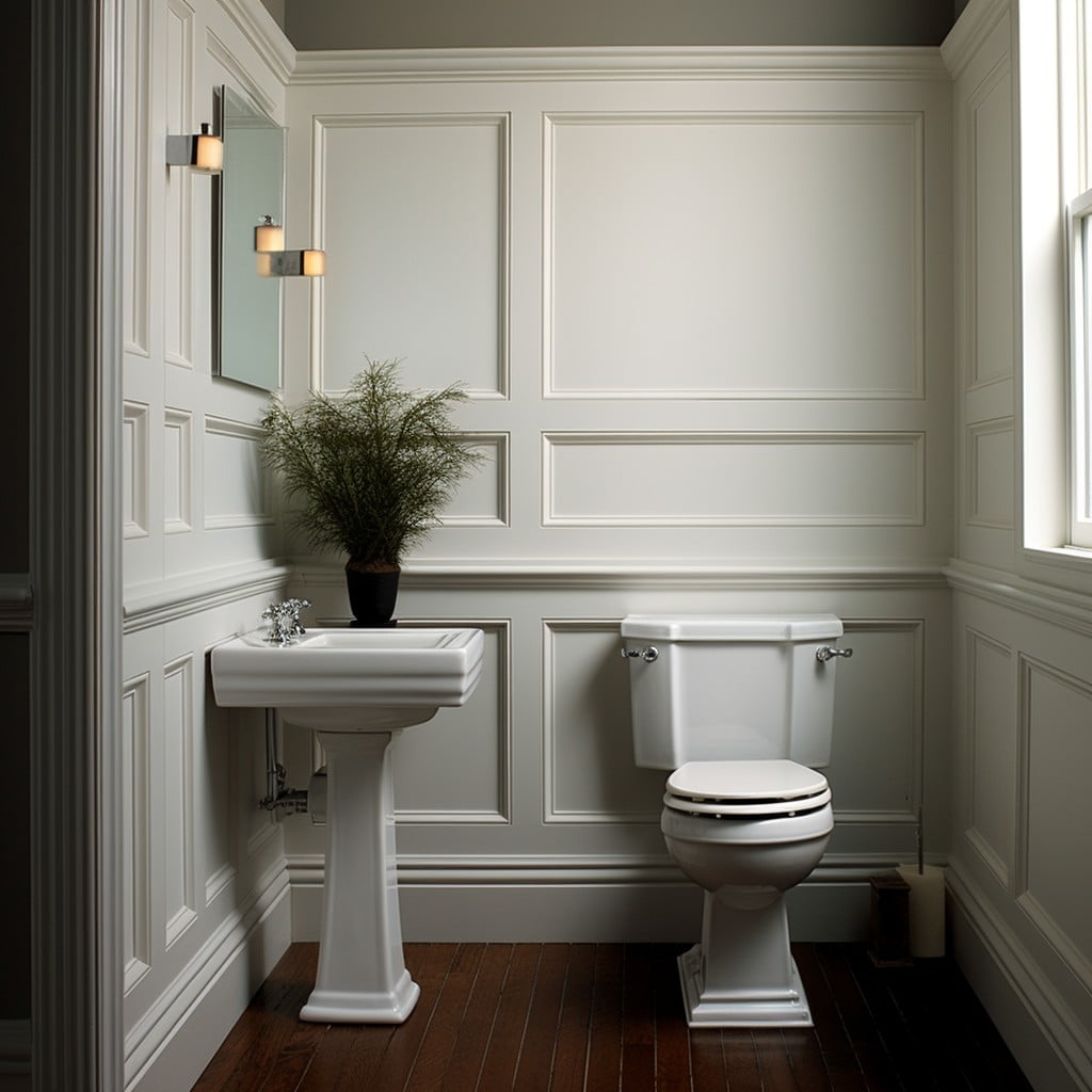 Inset Wainscoting Bathroom Molding