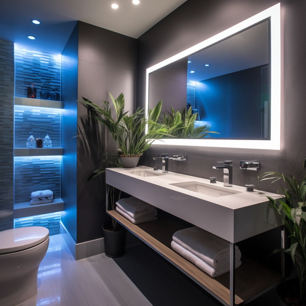 LED Lighting Modern Guest Bathroom