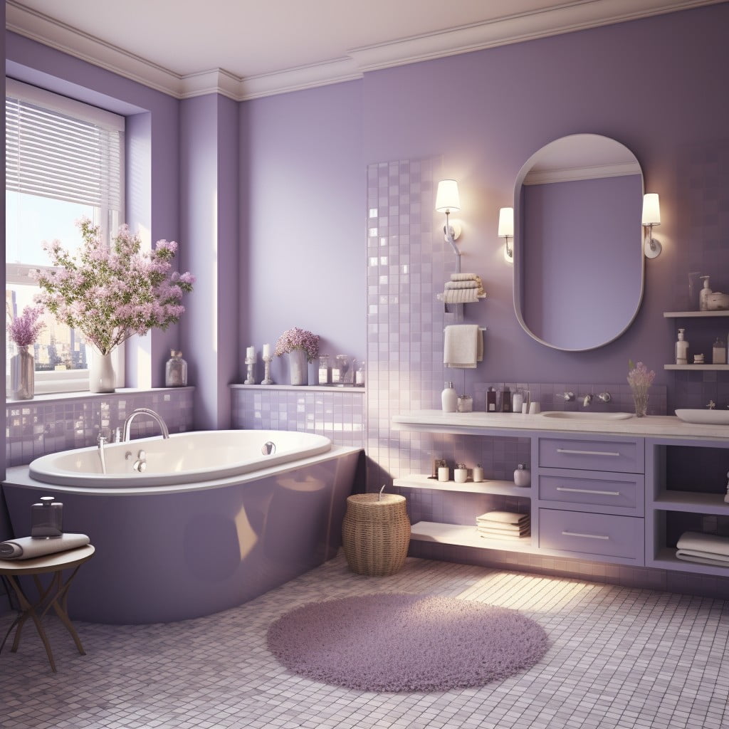 Lavender Walls Purple Bathroom