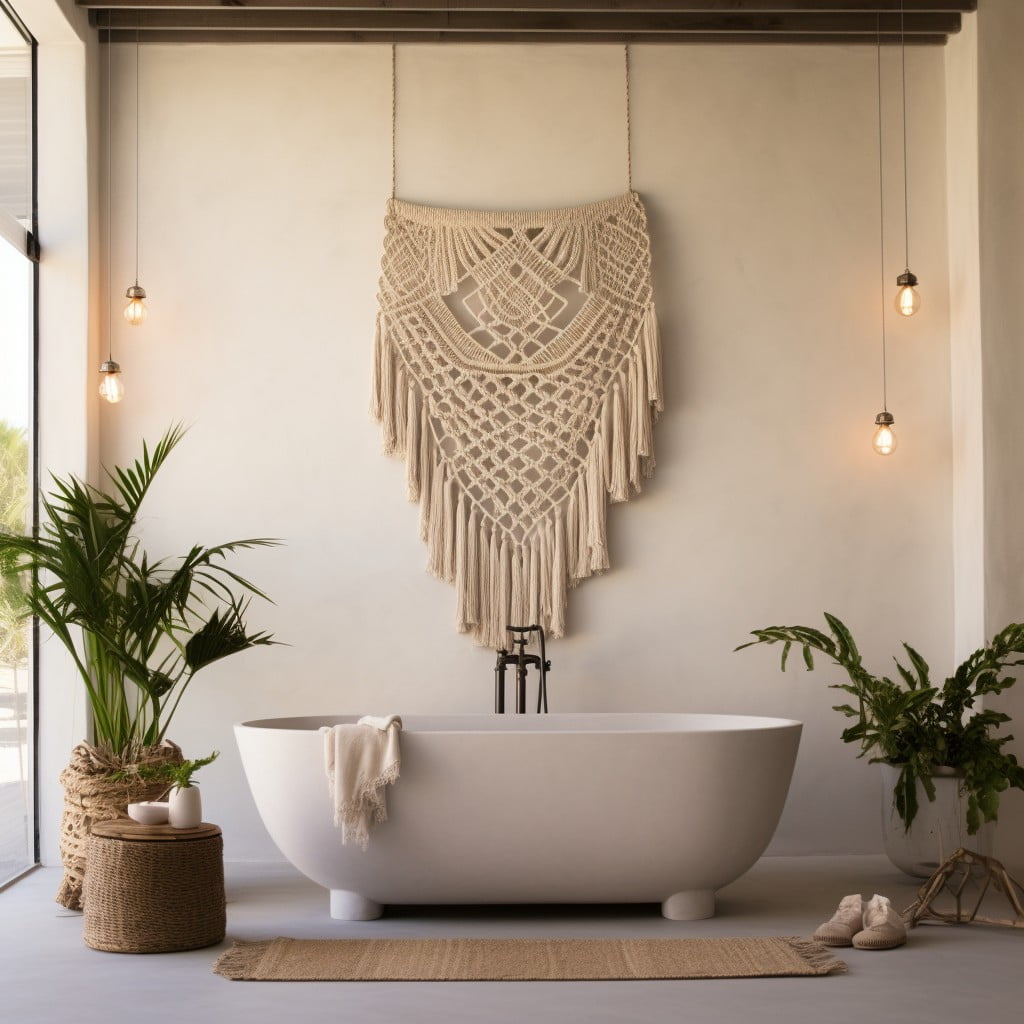 Macrame Wall Hangings Artwork for Bathroom