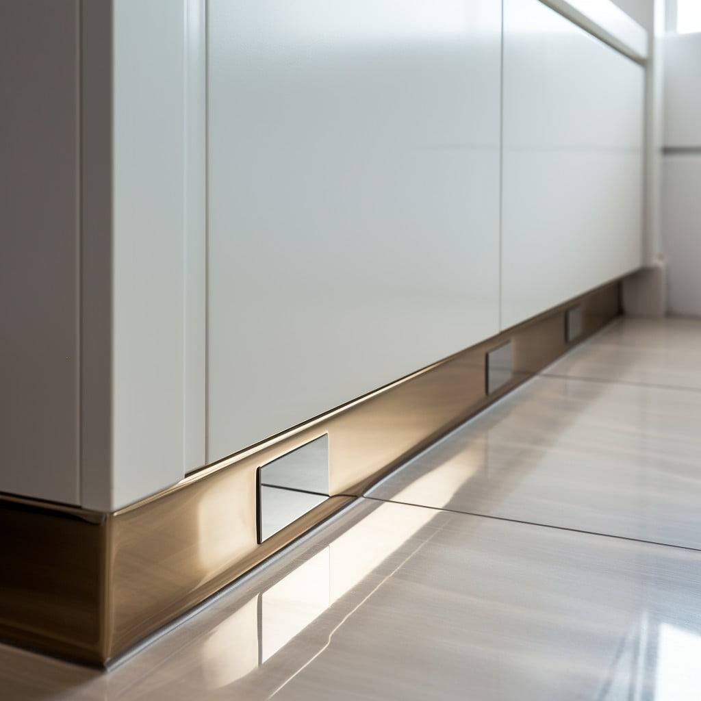 Metallic Accents Bathroom Baseboard