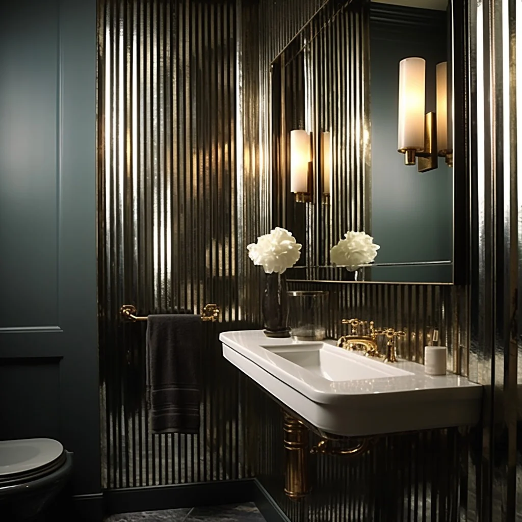 Metallic Accents Bathroom Molding