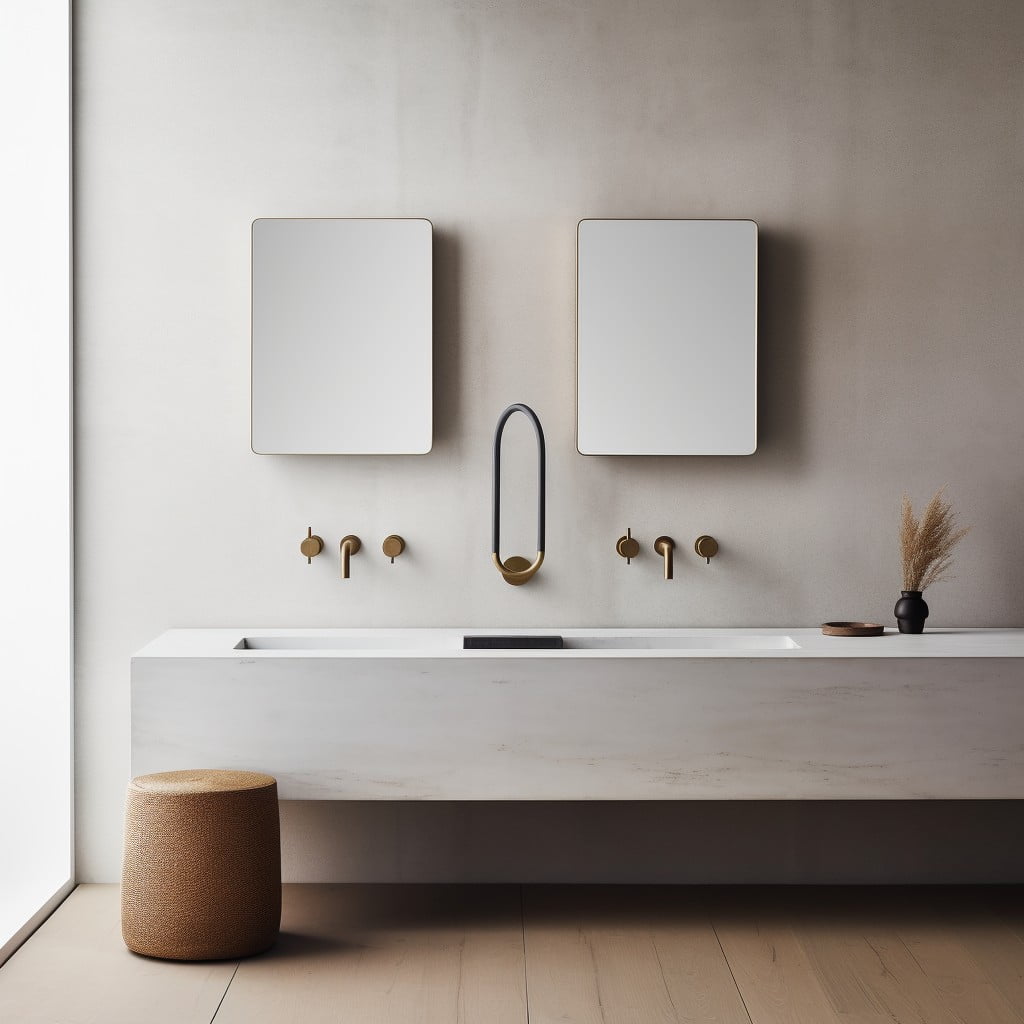 Minimalist Wall mounted Faucets Dual Bathroom