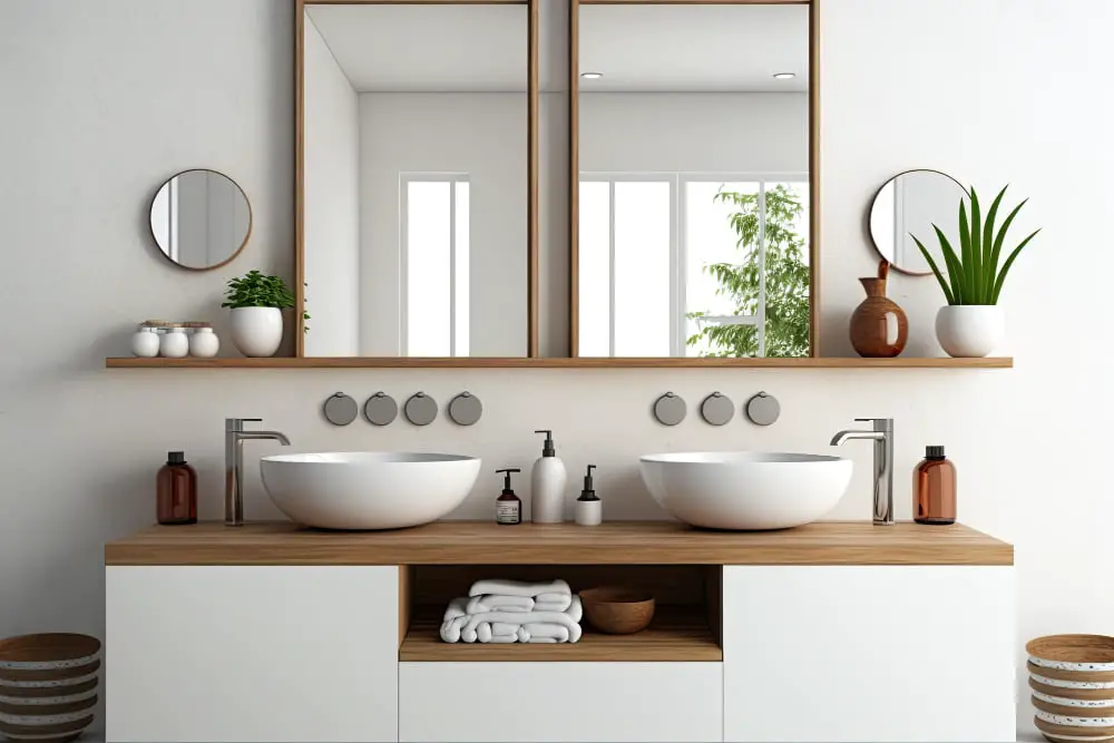 Mirror With Integrated Shelf