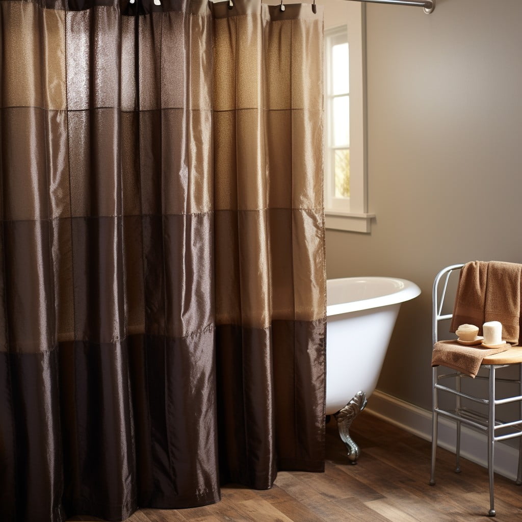 Mocha Shower Curtain Brown Bathroom