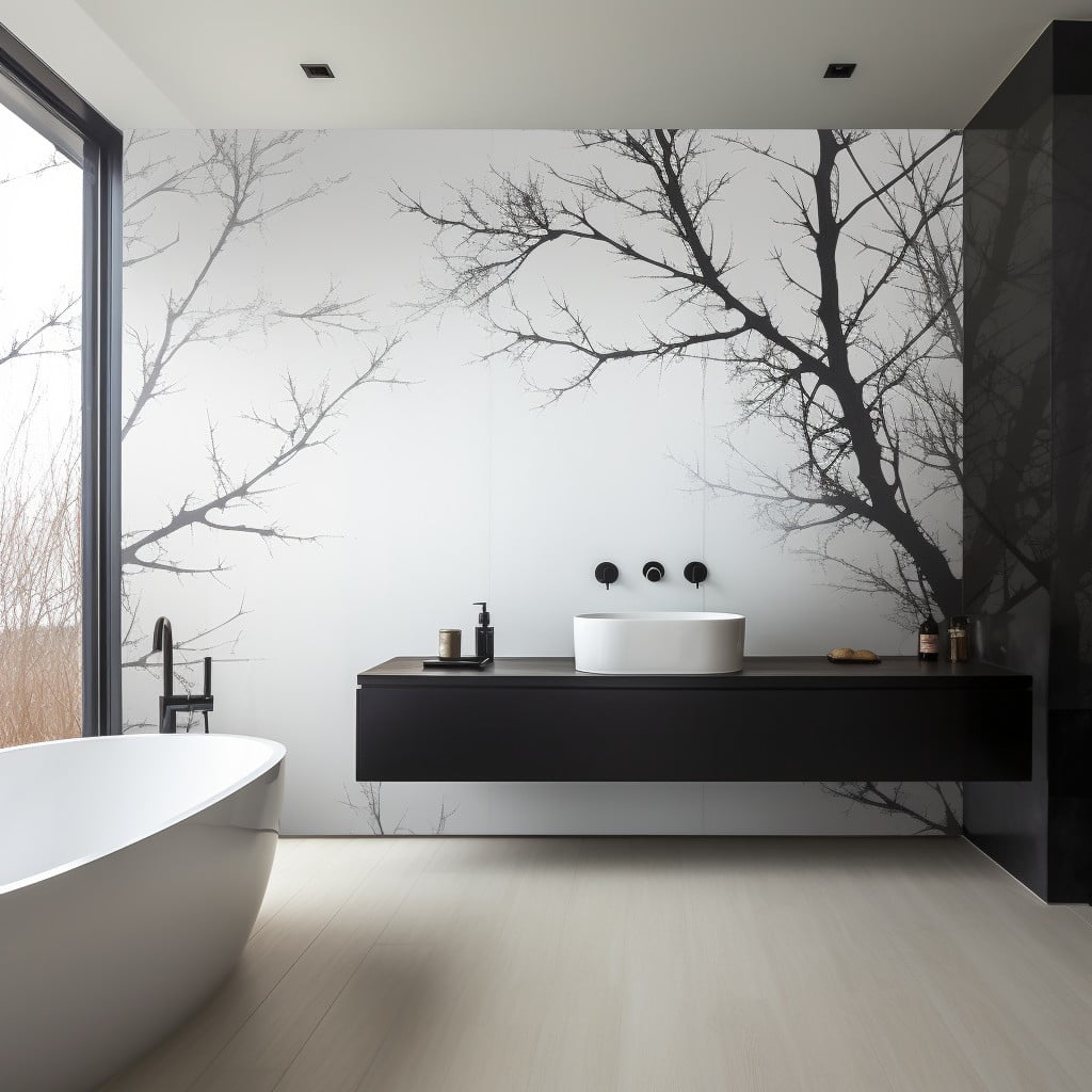 Modern Minimalist Bathroom Wallpaper
