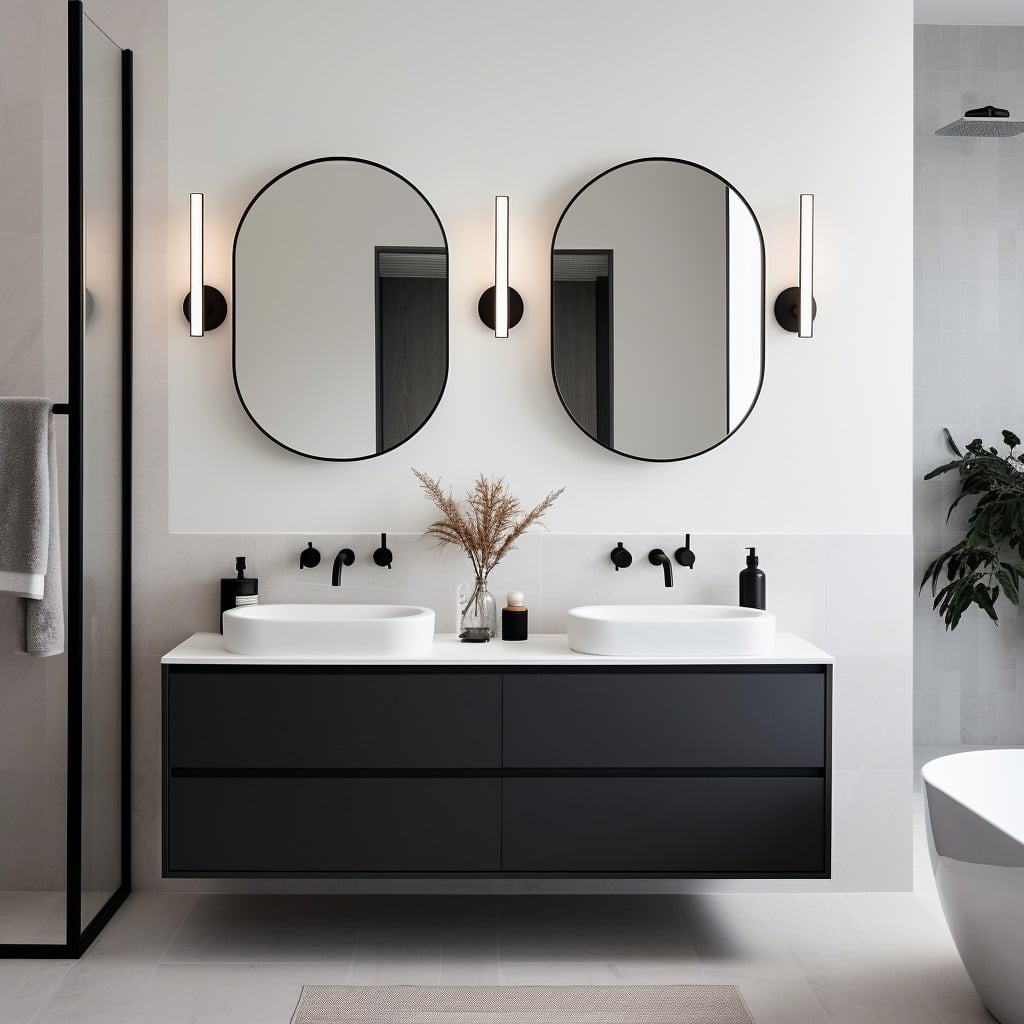 Monochrome Minimalism Dual Bathroom Vanity
