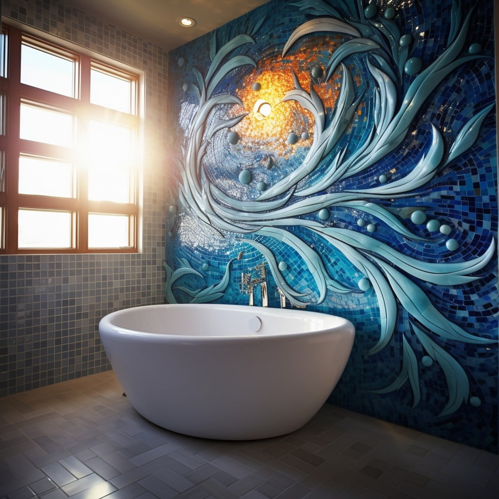 Mosaic Tile Art Artwork for Bathroom