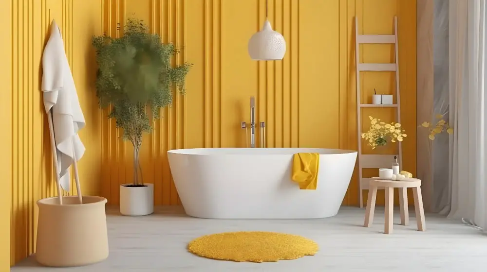 Mustard Yellow bathroom