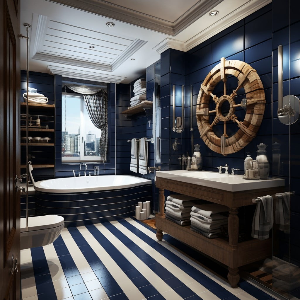 Nautical-Theme Masculine Bathroom