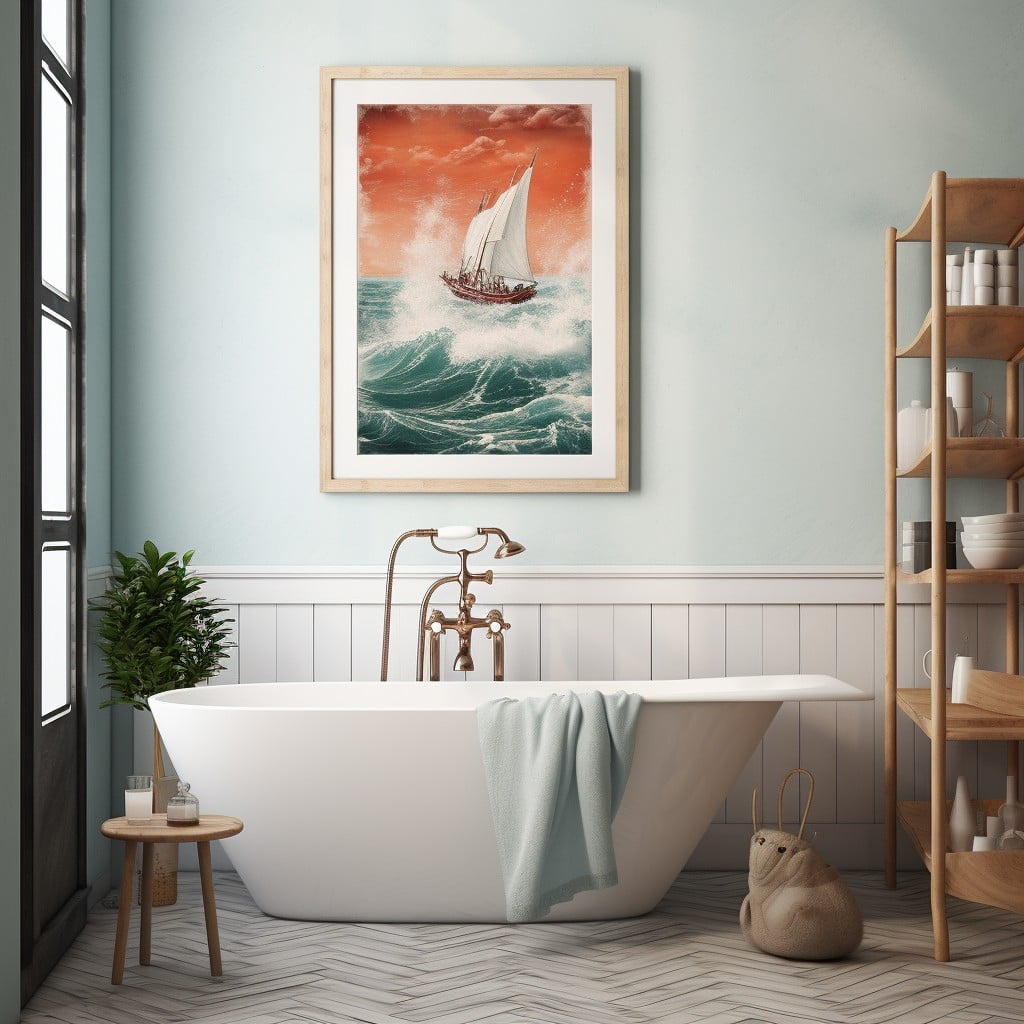Nautical-themed Images Artwork for Bathroom