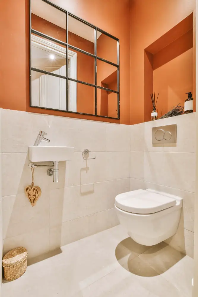Orange bathroom