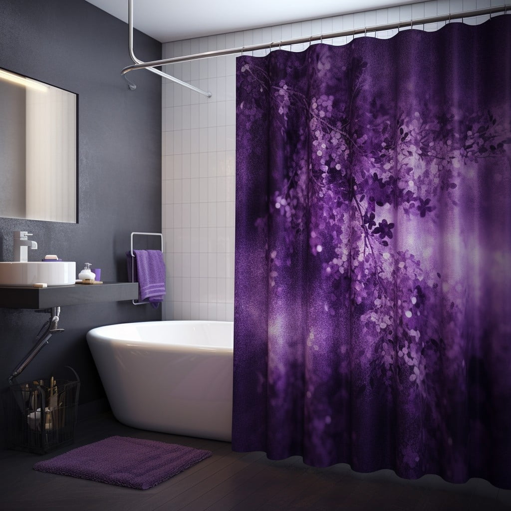 Plum Shower Curtain Purple Bathroom