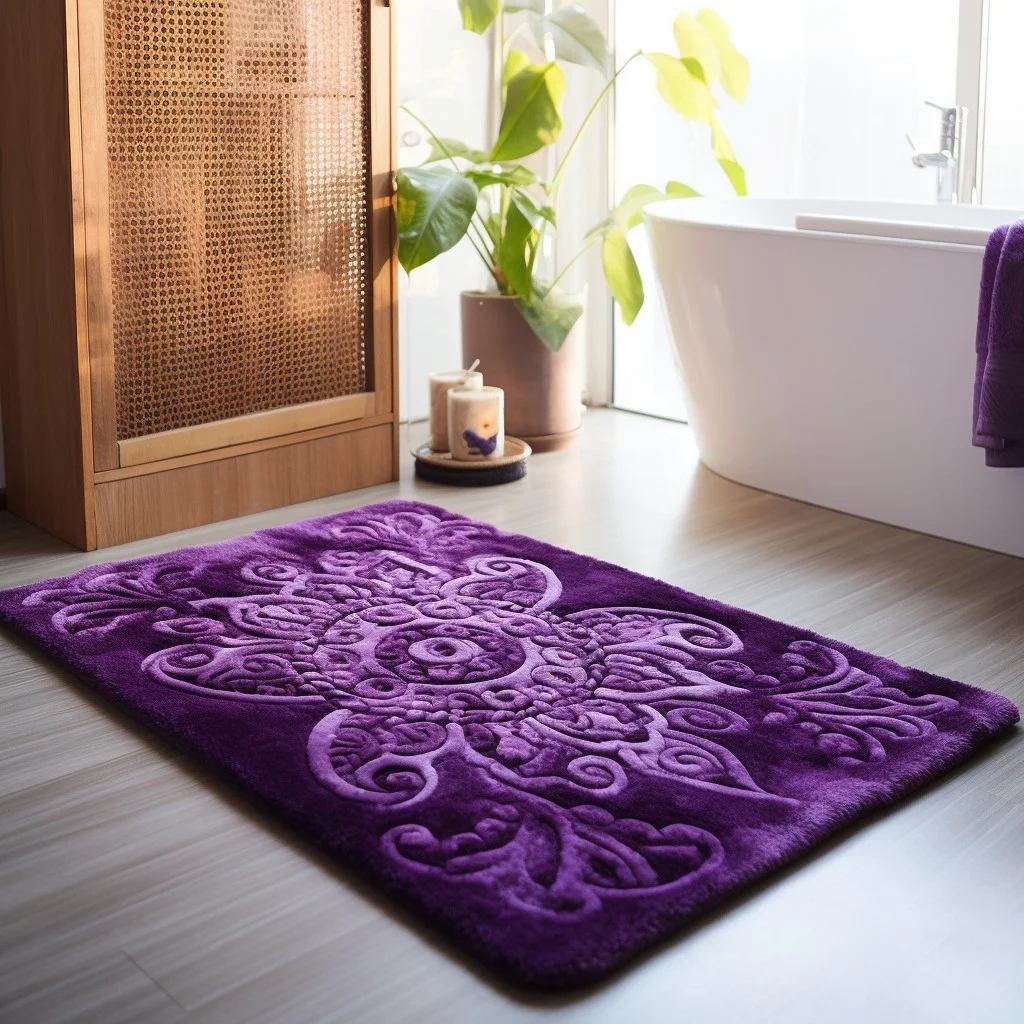 Purple Rug Purple Bathroom