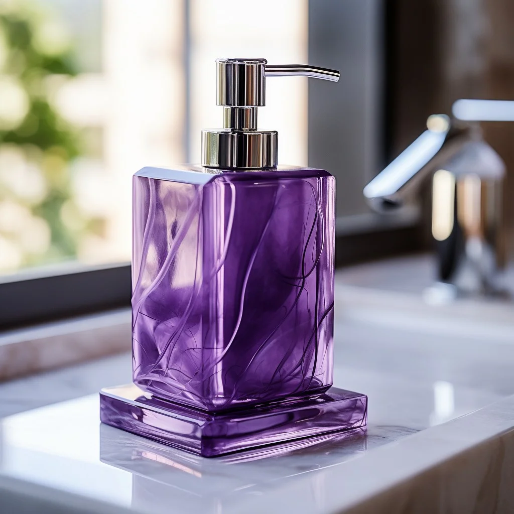 Purple Soap Dispenser Purple Bathroom