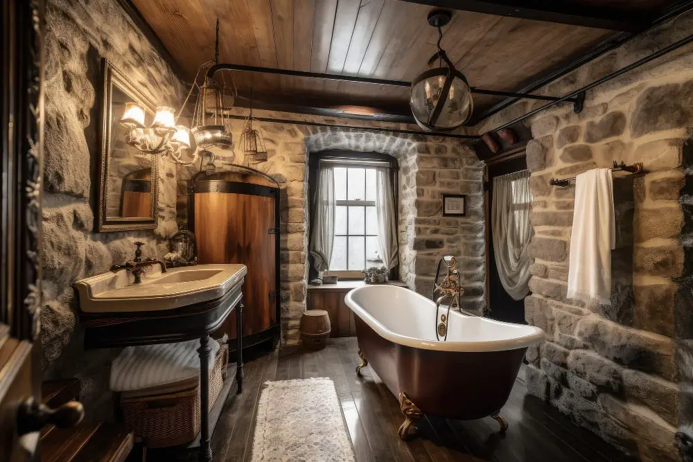 Rustic Barndominium Bathroom