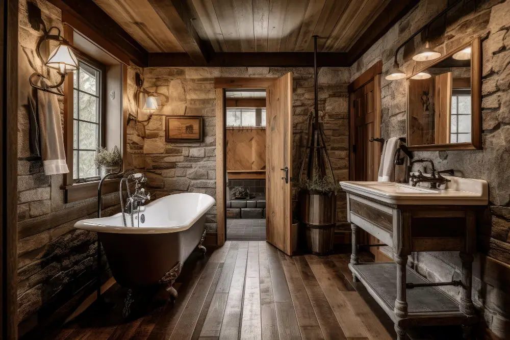 Rustic Farmhouse Bathroom