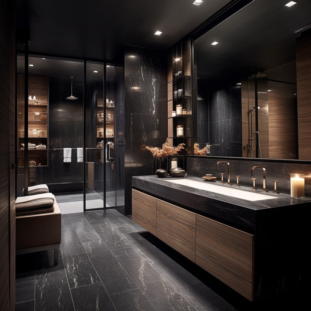 Sleek Cabinetry Masculine Bathroom