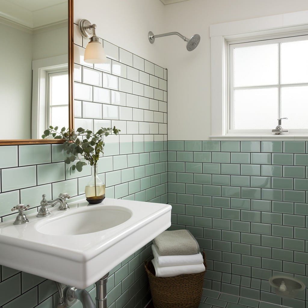 Subway Tile Bathroom Baseboard