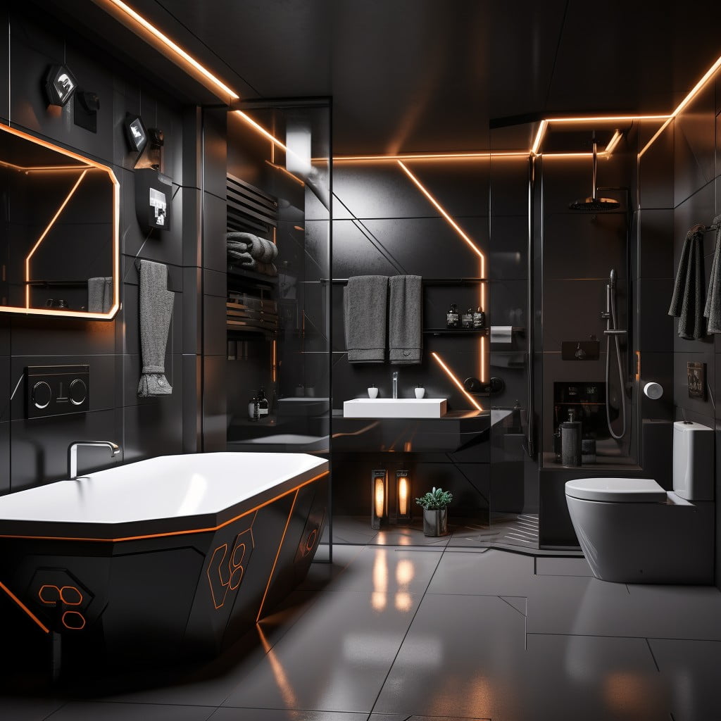 Tech Gadgets Masculine Bathroom