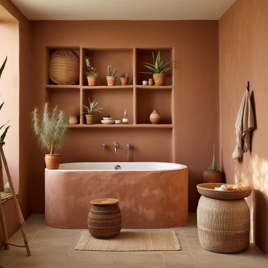 Terracotta Planters Brown Bathroom