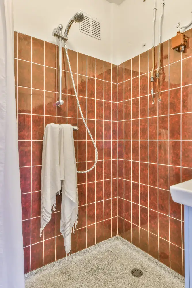 Terracotta Shower Area Bathroom