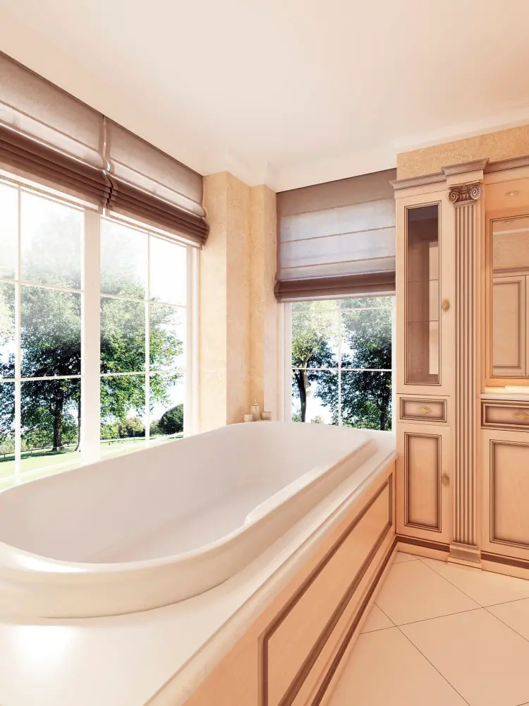 Terracotta Window Treatments Bathroom