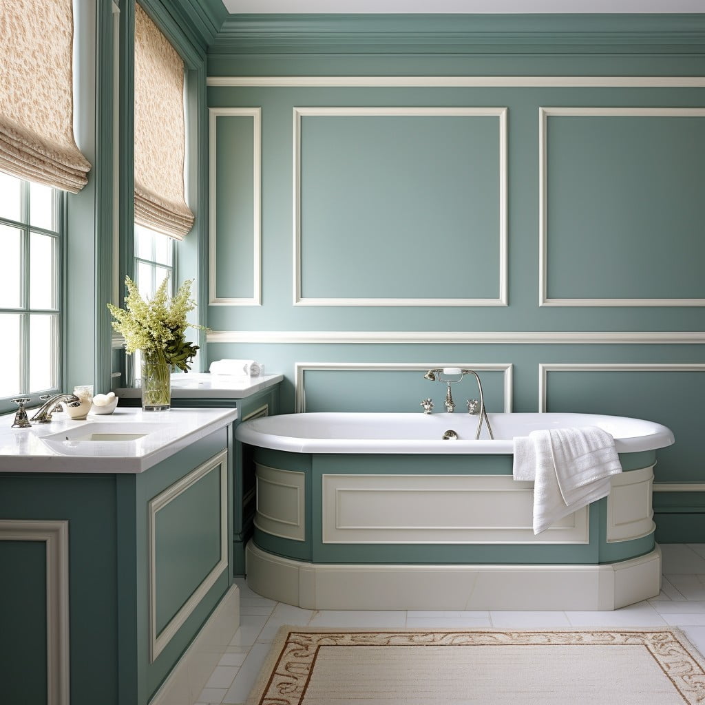 Two-tone Painted Bathroom Molding