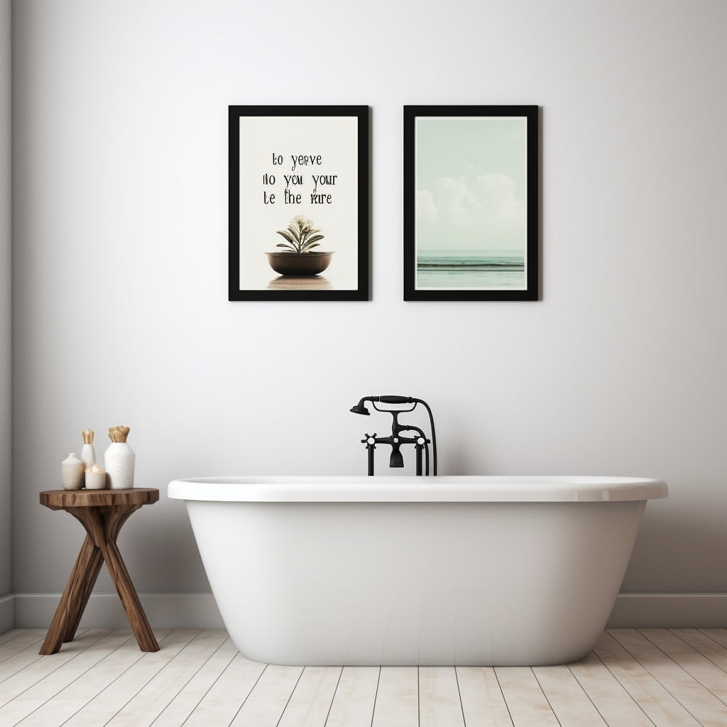 Typography or Quote Prints Artwork for Bathroom