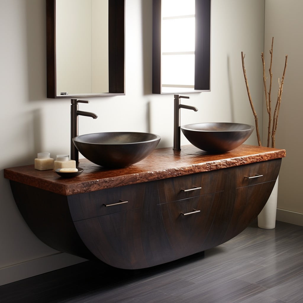 Unique Vessel Sinks Dual Bathroom Vanity