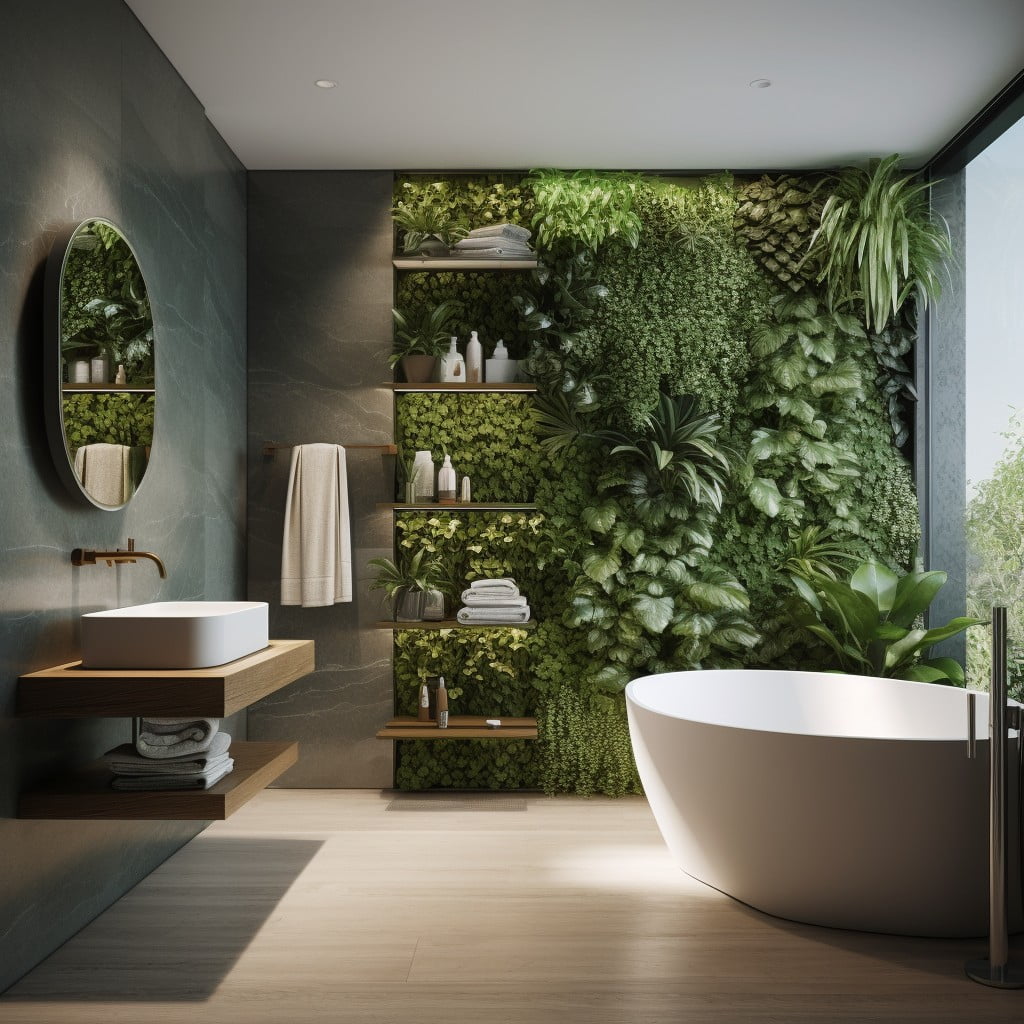 Vertical Garden Bathroom Accent Wall