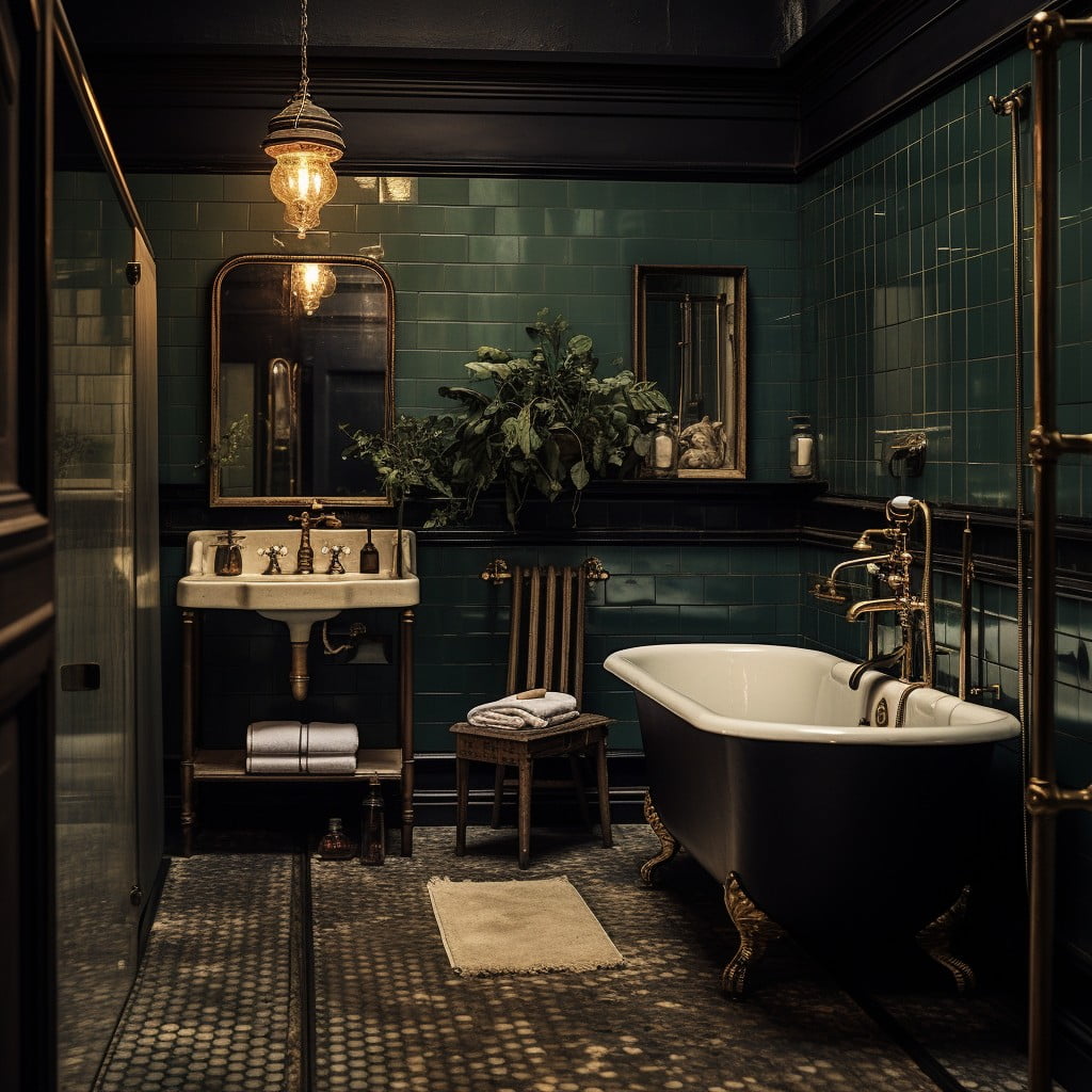 Vintage Décor Moody Bathroom