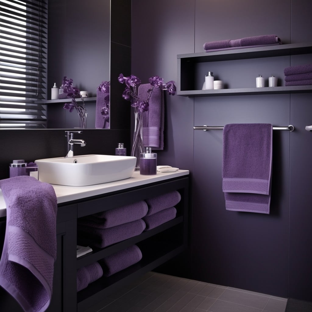 Violet Bathroom Towels