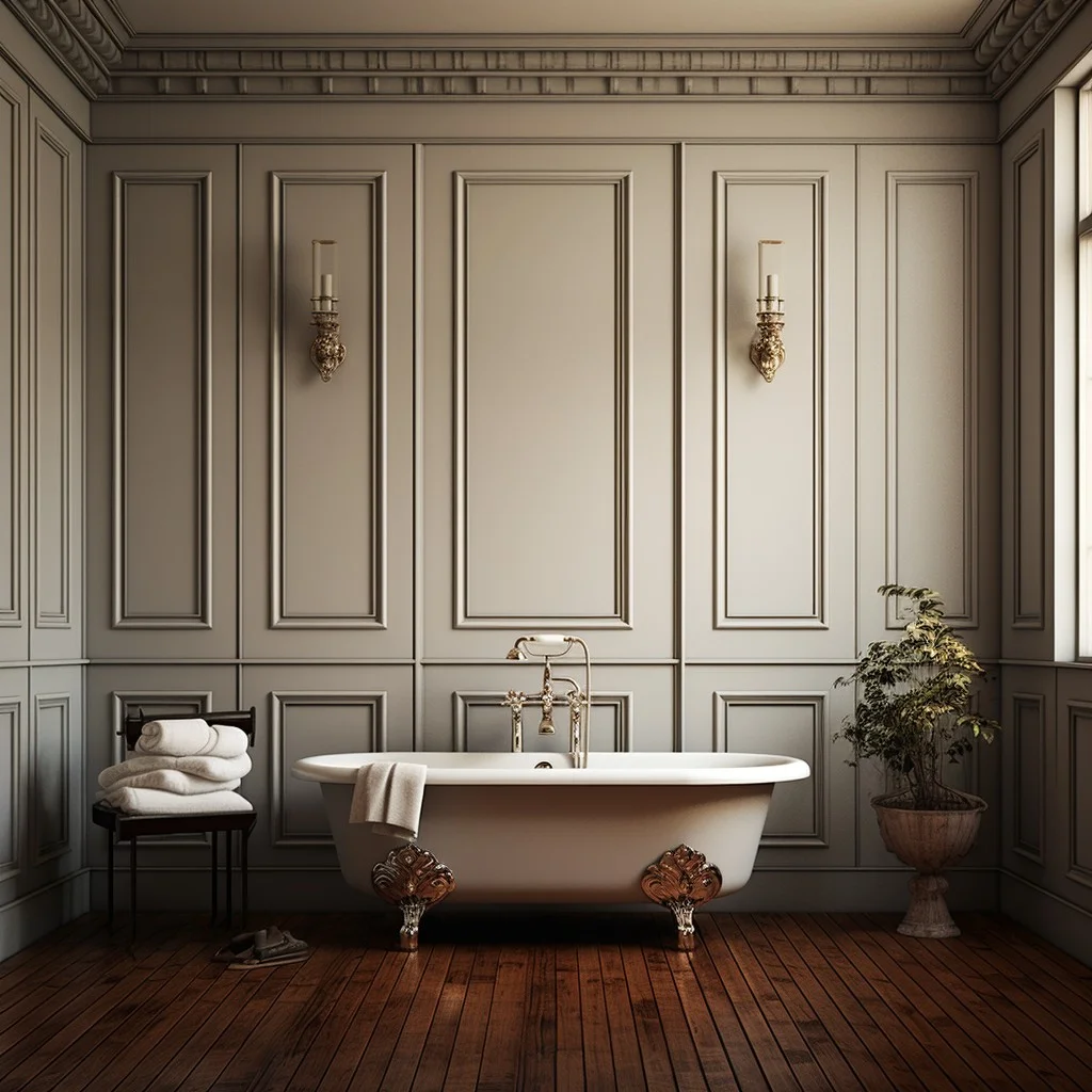 Wainscoting Panels Victorian Bathroom
