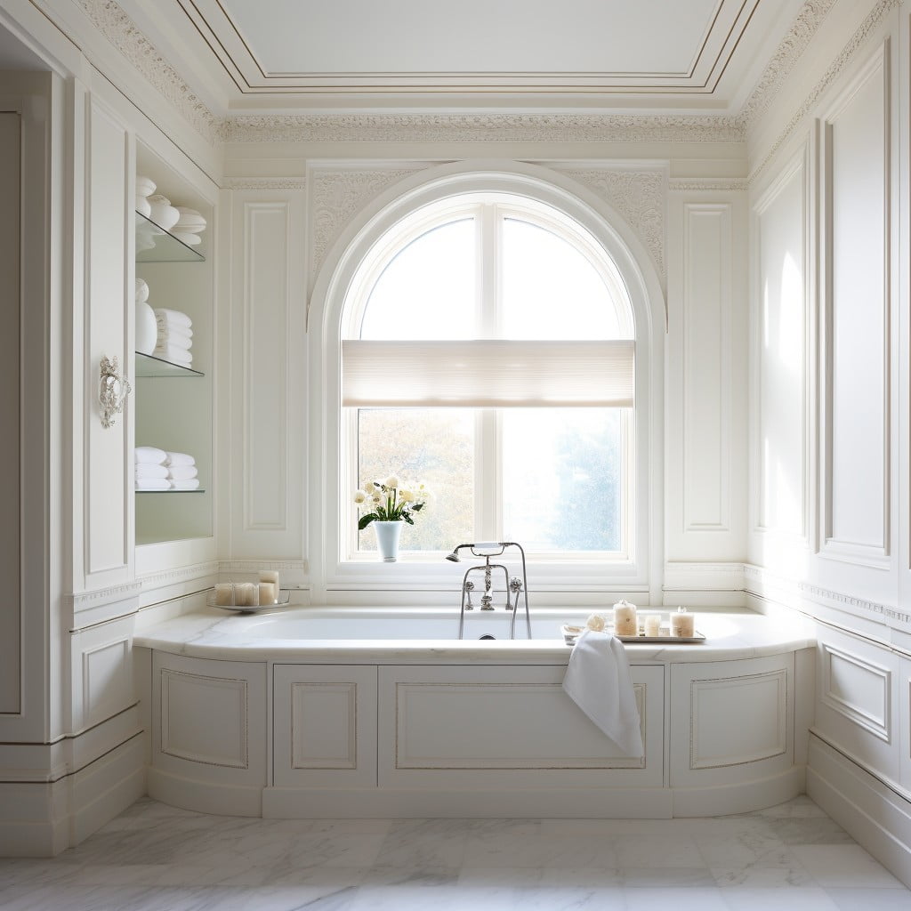 White Crown Bathroom Molding