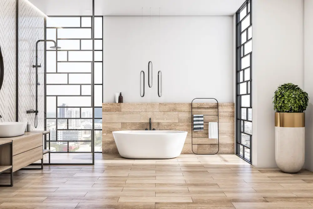 Wood-look Tiles Bathroom Floor