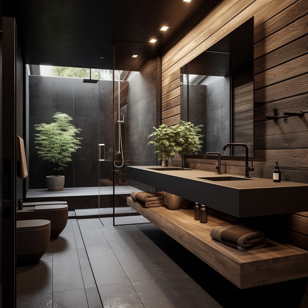 Wooden Elements Masculine Bathroom
