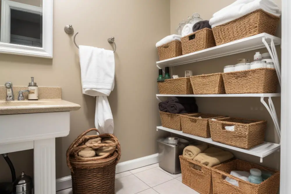 Woven Baskets for Storage Bathroom