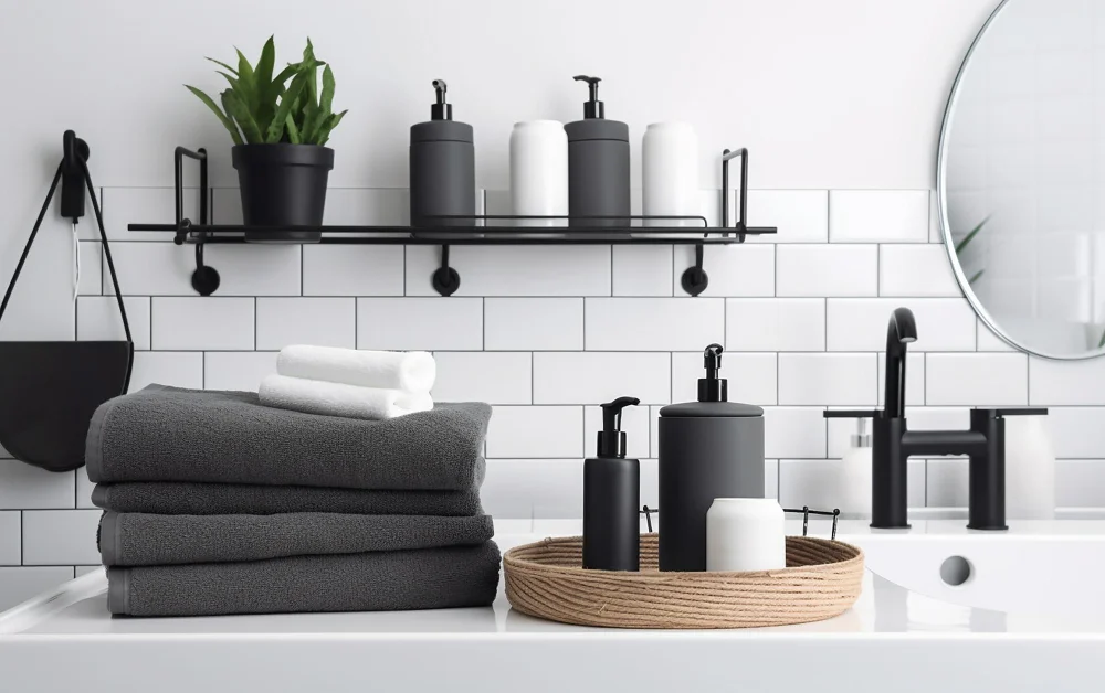 bathroom Black Towels