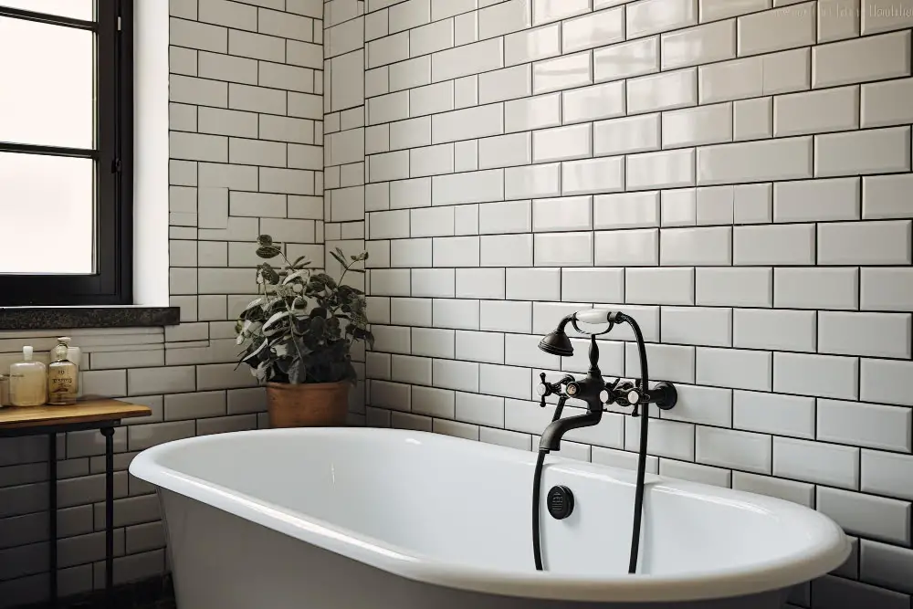 bathroom White Subway Tiles