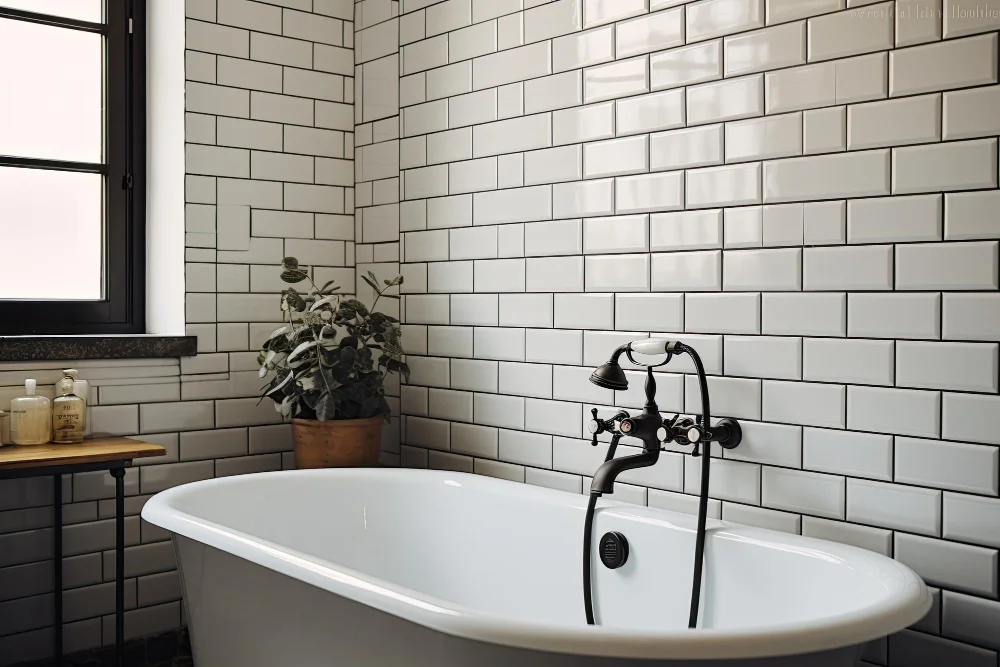 bathroom White Subway Tiles