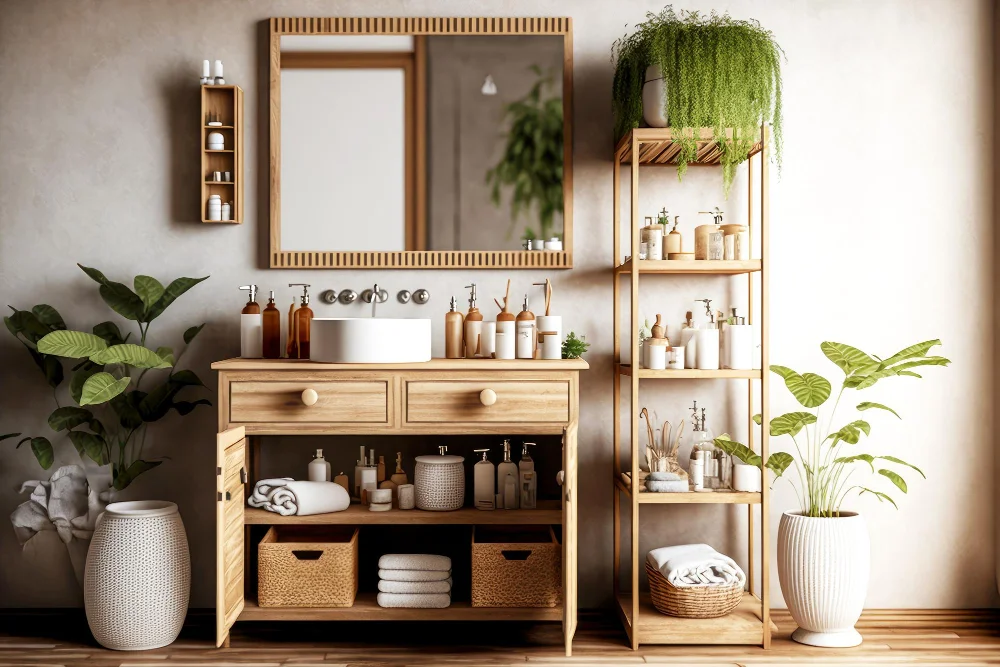 bathroom Wood Storage