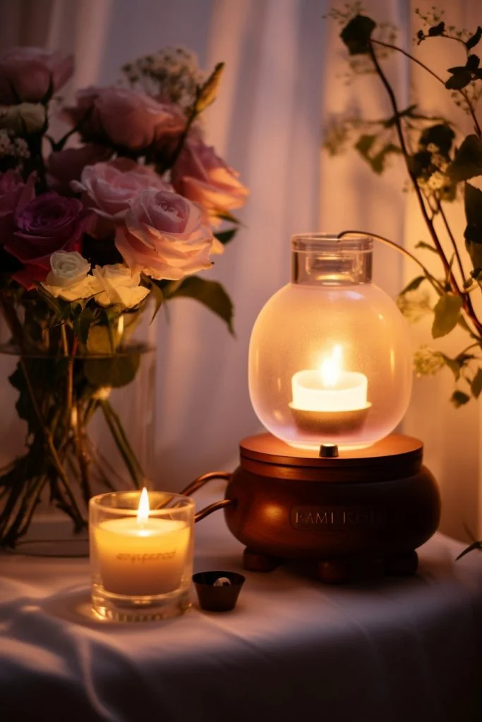 Aroma Diffuser Romantic Bathroom --ar 2:3