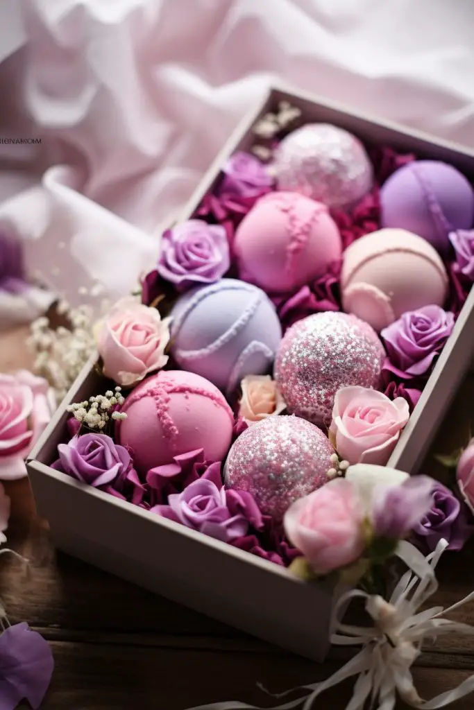 Bath Bomb Set Romantic Bathroom --ar 2:3