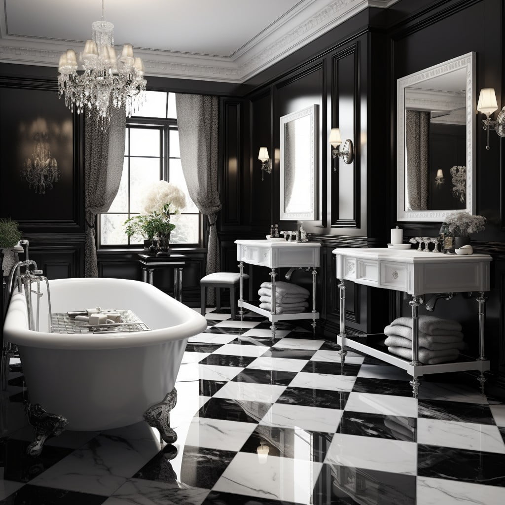 Classic Black and White Bathroom Theme